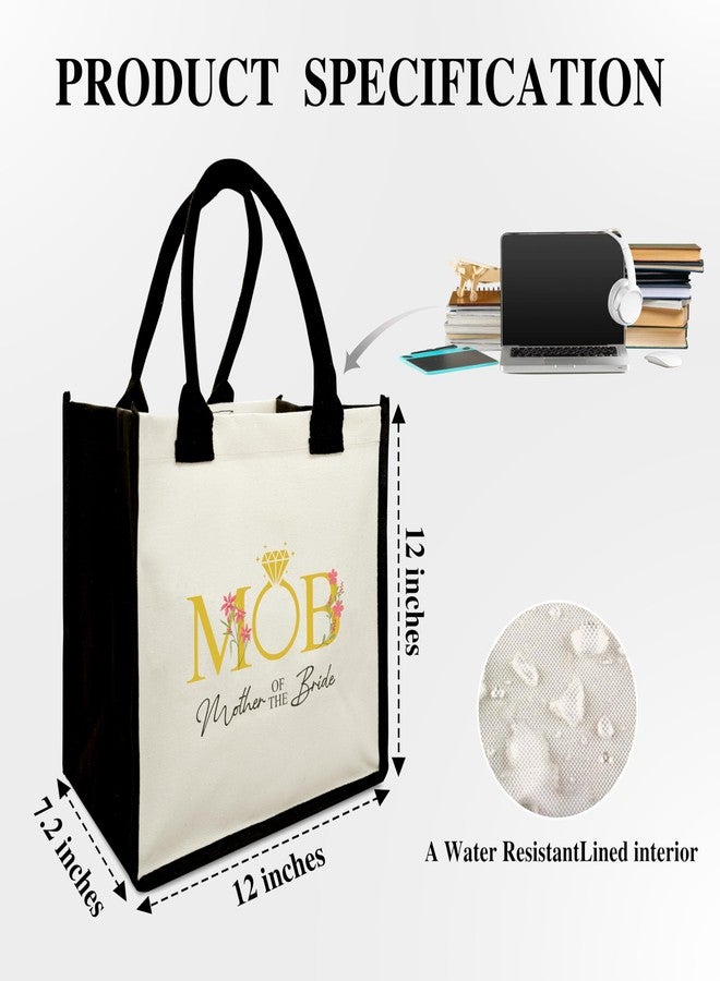 BXVRT Mother Of The Bride Shoulder Beach Bag, Wedding Gifts For Mother, Mother Of The Bride Definition Canvas Tote Bag, Honeymoon Shopping Bag, Bachelorette Engagement Party Gifts For Mom -62 - Image 2